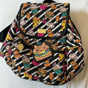 Betsey Johnson backpack Fast food Hamburger Pizza Donut 💕 🍩 🍔 🍕💕